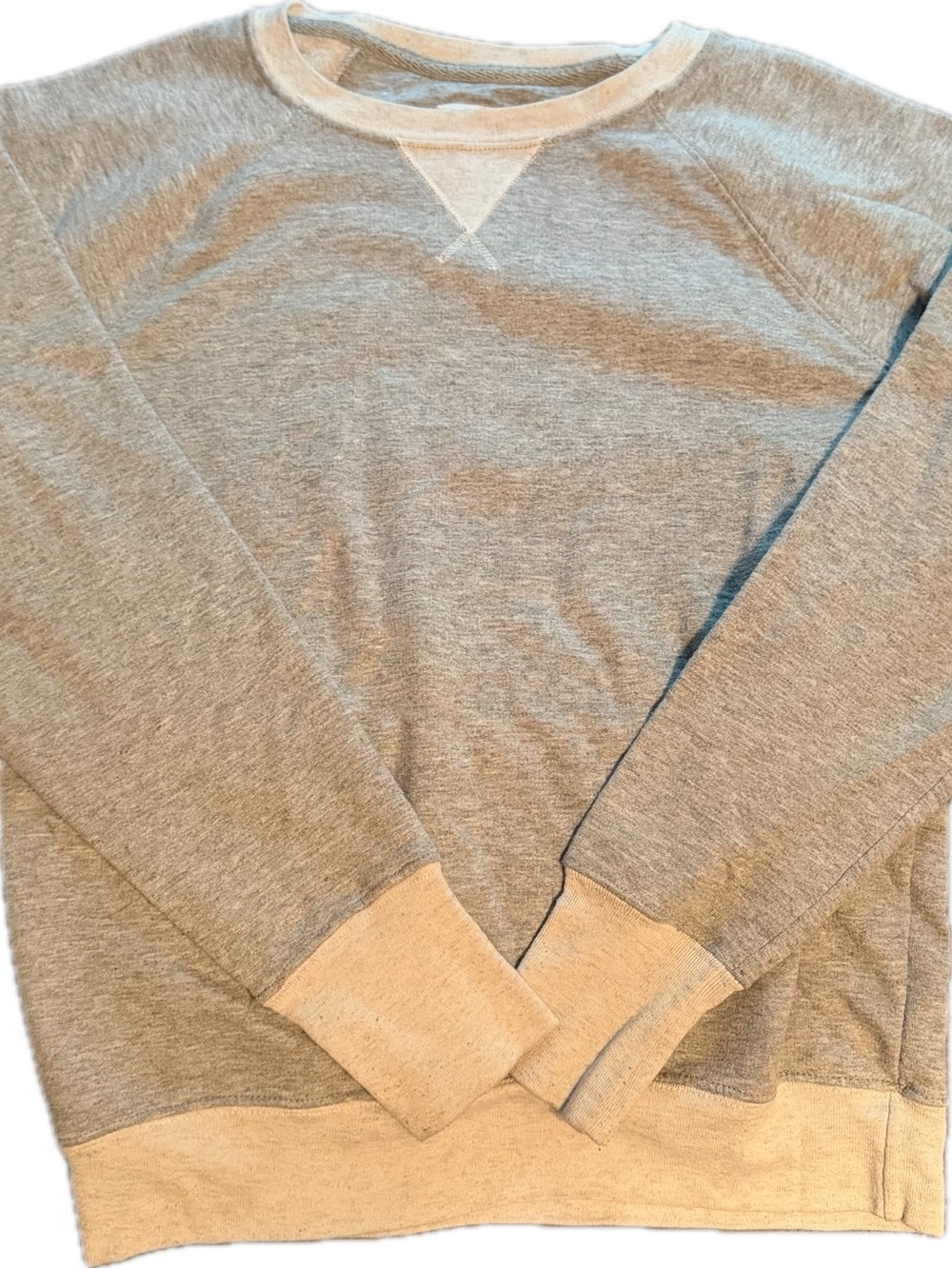 Champion Light Gray and White Crewneck Sweatshirt